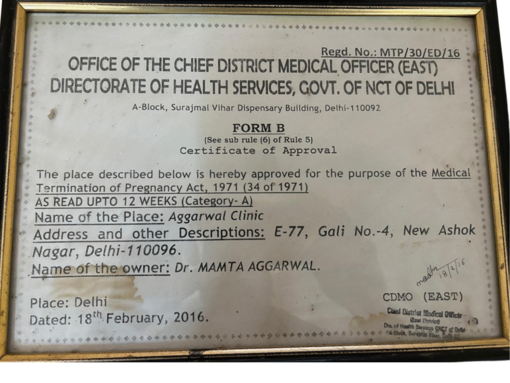 MTP Registration certificate